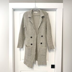 Sugar Rain Oatmeal Knit Duster, Size M